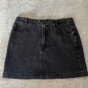 Free people black jean skirt